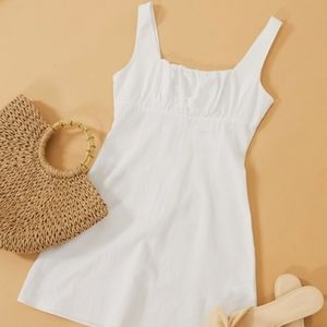 Structured White Mini Dress